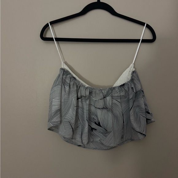 L'ATISTE Black and White Strapless Top - Picture 4 of 5